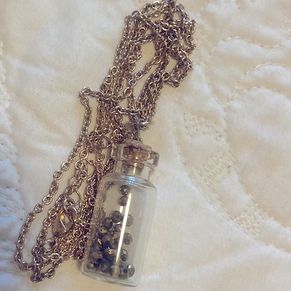 Jewelry - Crystal in a bottle necklace